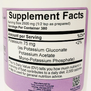 Potassium compound powder